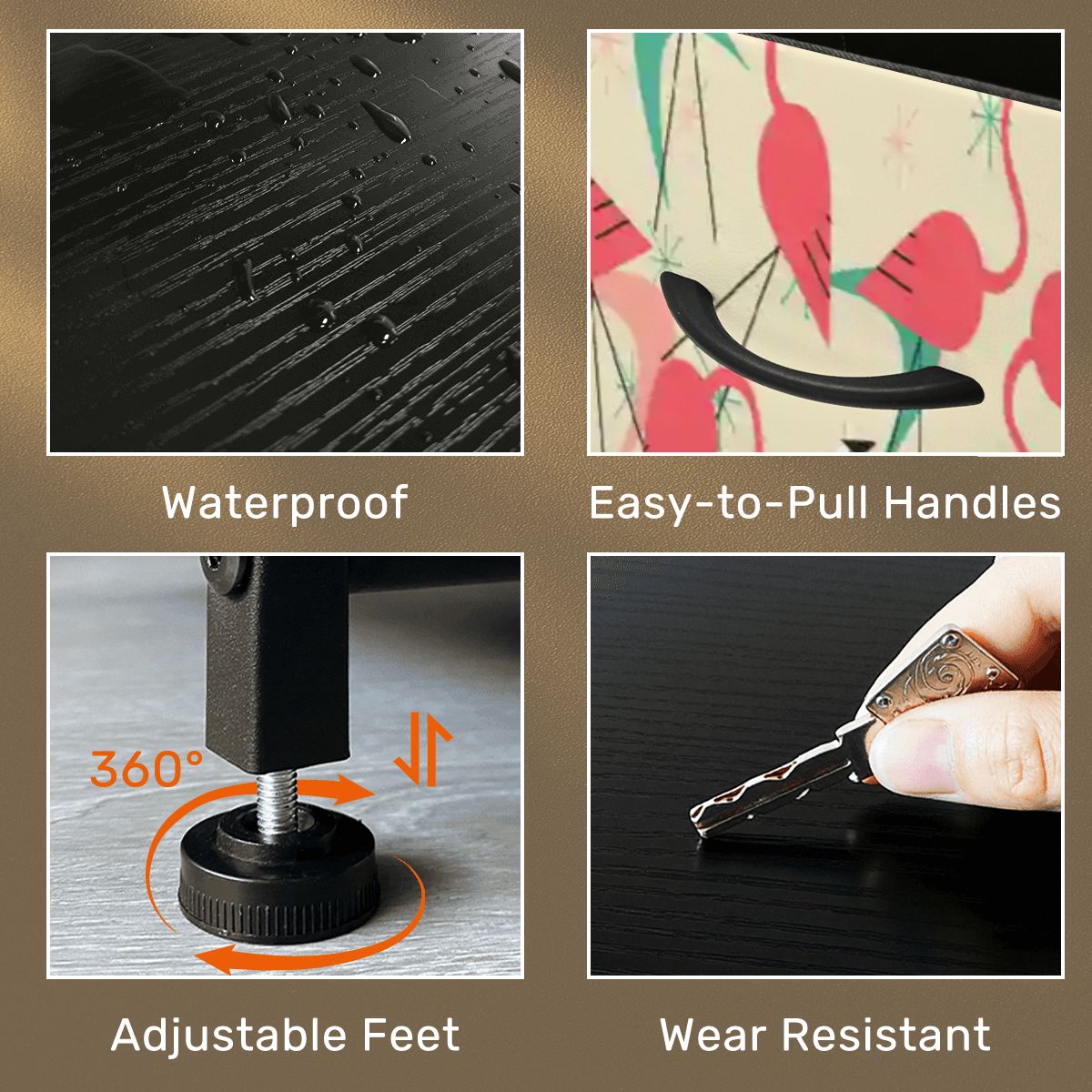 Kate McEnroe New York Palm Springs MCM Pink Flamingo Kitsch DresserDressersaiFTcATImF