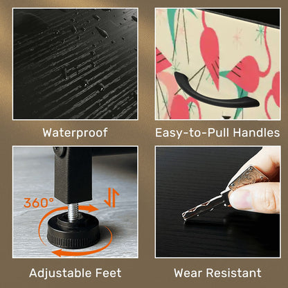 Kate McEnroe New York Palm Springs MCM Pink Flamingo Kitsch DresserDressersaiFTcATImF