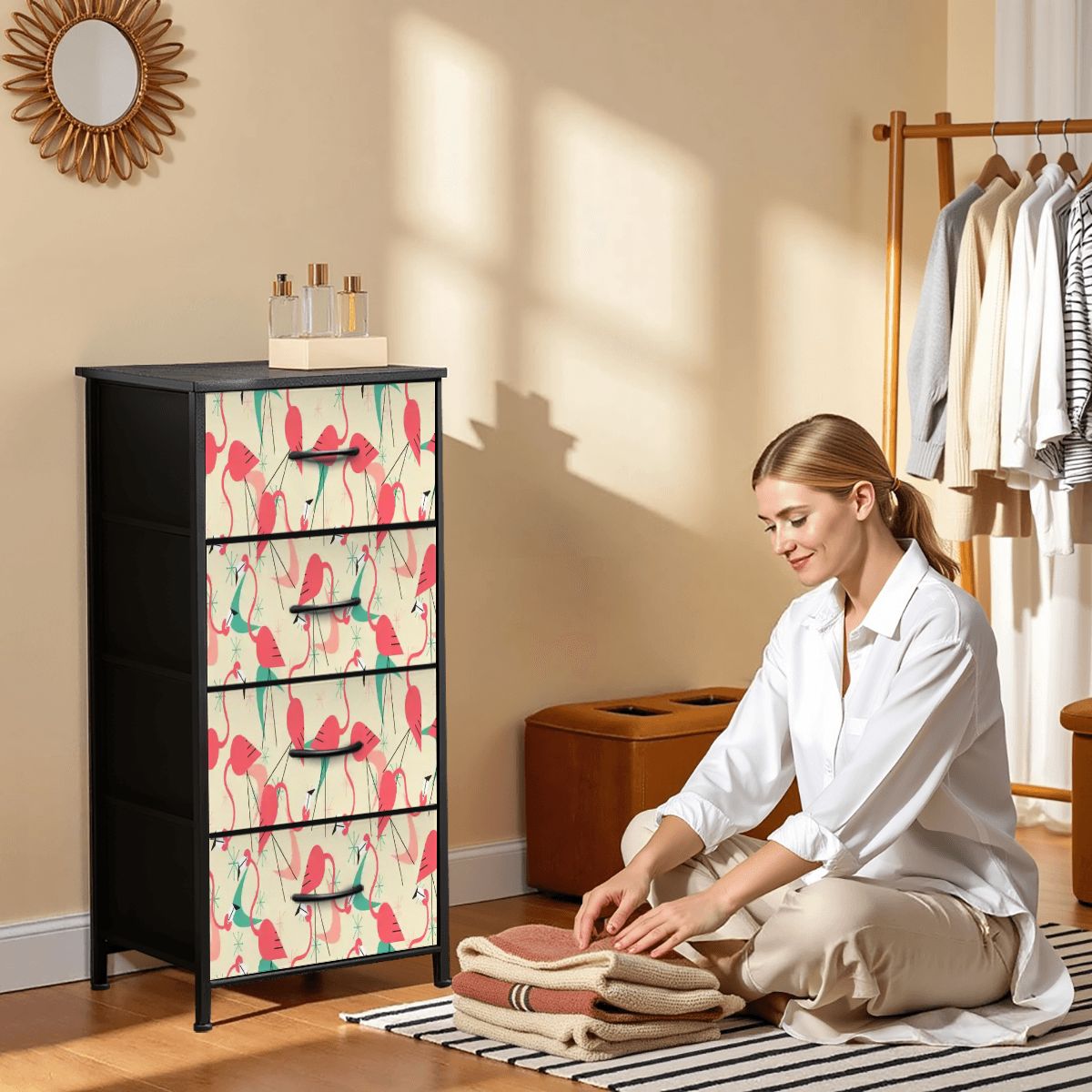 Kate McEnroe New York Palm Springs MCM Pink Flamingo Kitsch DresserDressersaiFTcATImF