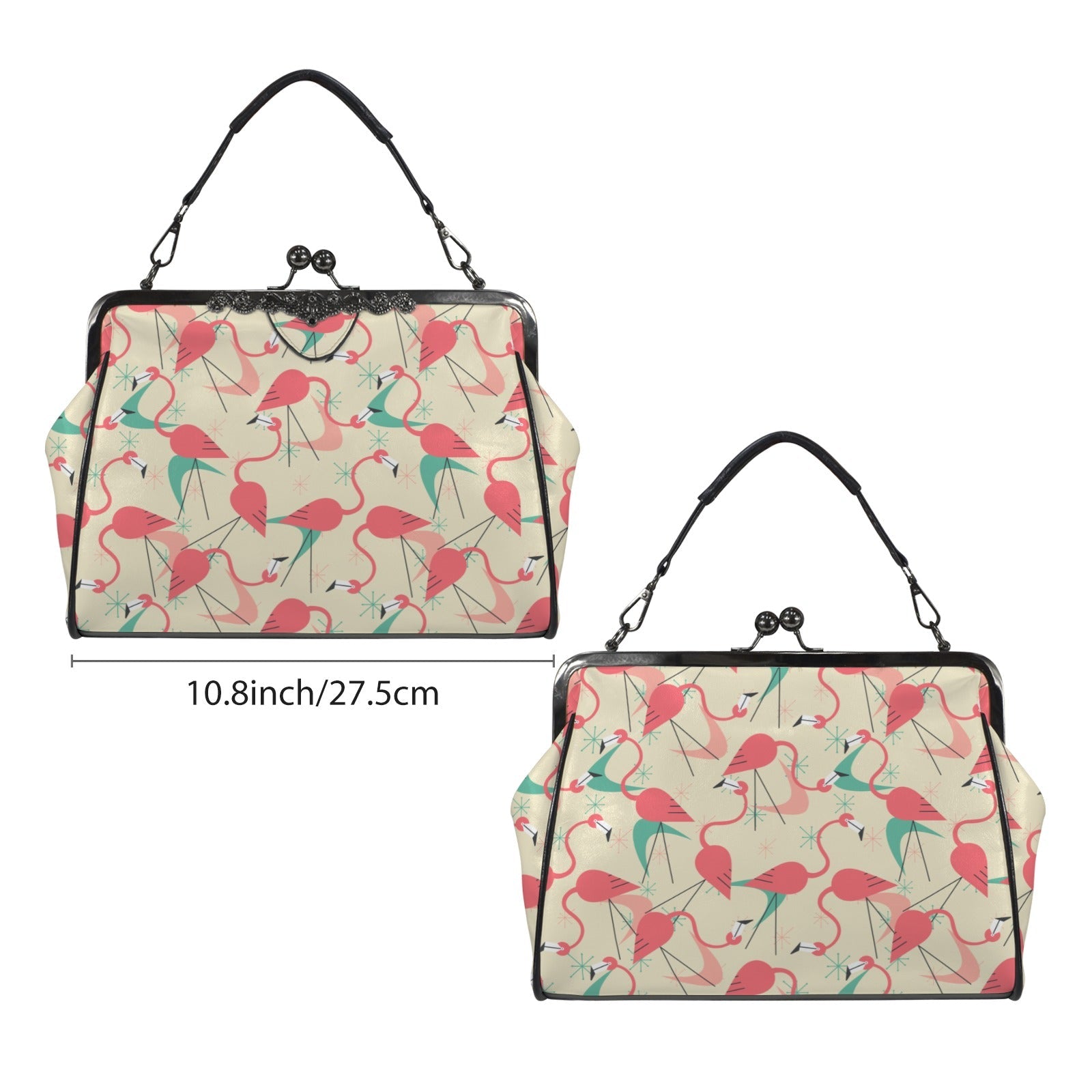 Kate McEnroe New York Palm Springs MCM Pink Flamingo Kitsch Kisslock PurseCrossbody BagsD3382421