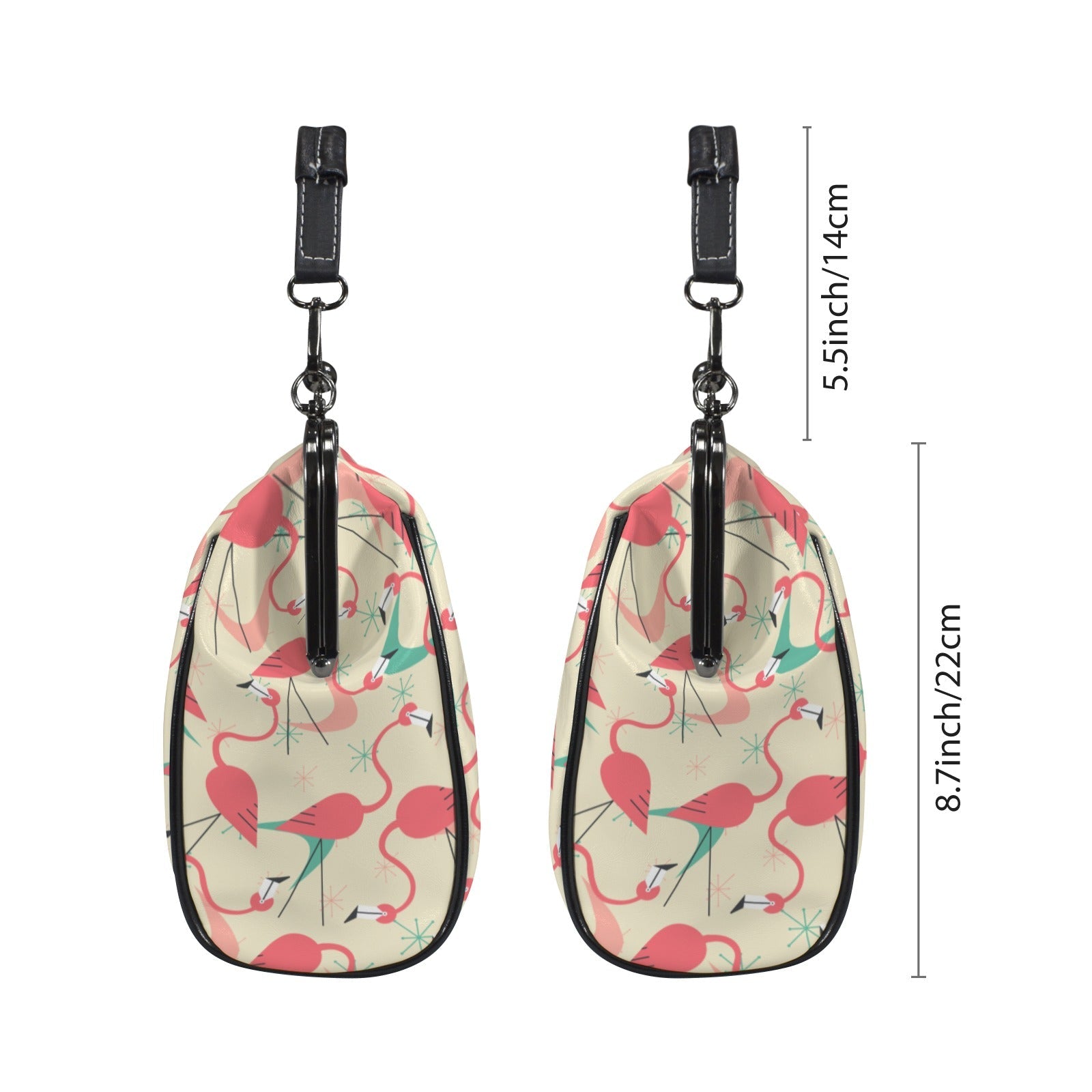 Kate McEnroe New York Palm Springs MCM Pink Flamingo Kitsch Kisslock PurseCrossbody BagsD3382421
