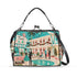 Kate McEnroe New York Palm Springs Mid Century Christmas Tinsel Palms Kiss Lock BagCrossbody BagsD3429282