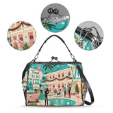 Kate McEnroe New York Palm Springs Mid Century Christmas Tinsel Palms Kiss Lock BagCrossbody BagsD3429282