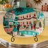 Kate McEnroe New York Palm Springs Mid Century Modern Christmas Platter, Retro Tinsel Palms MotelServing Platters