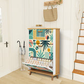 Kate McEnroe New York Palm Springs Mid Century Modern Shoe Cabinet, Retro Tropical FurnitureShoe StorageixCqbqr6ba