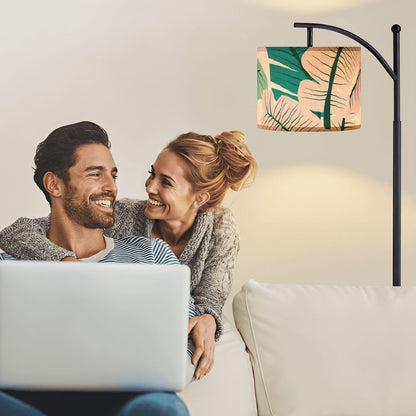 Kate McEnroe New York Palm Springs Tropical Floral Arc Floor Lamp, Mid Century Modern Lighting AccentArc Floor LampsIqfFvHDTW2