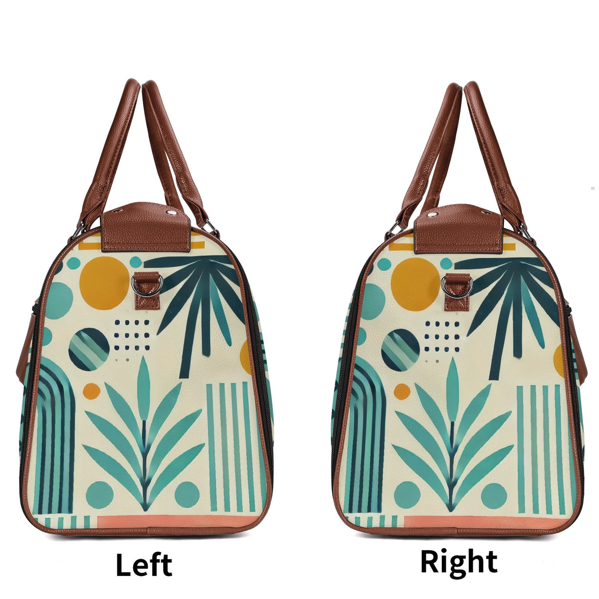 Kate McEnroe New York Palm Springs Tropical Mid Century Modern Duffel Bag, Foldable Retro Travel Weekender, Mod Carry - OnDuffel BagsNVO229MY - 1