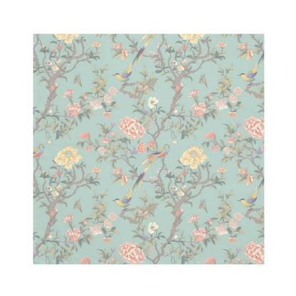 Kate McEnroe New York Pastel Chinoiserie Cloth Napkins, Set of 4, Elegant Floral and Bird Table LinensNapkins15541888431166700436