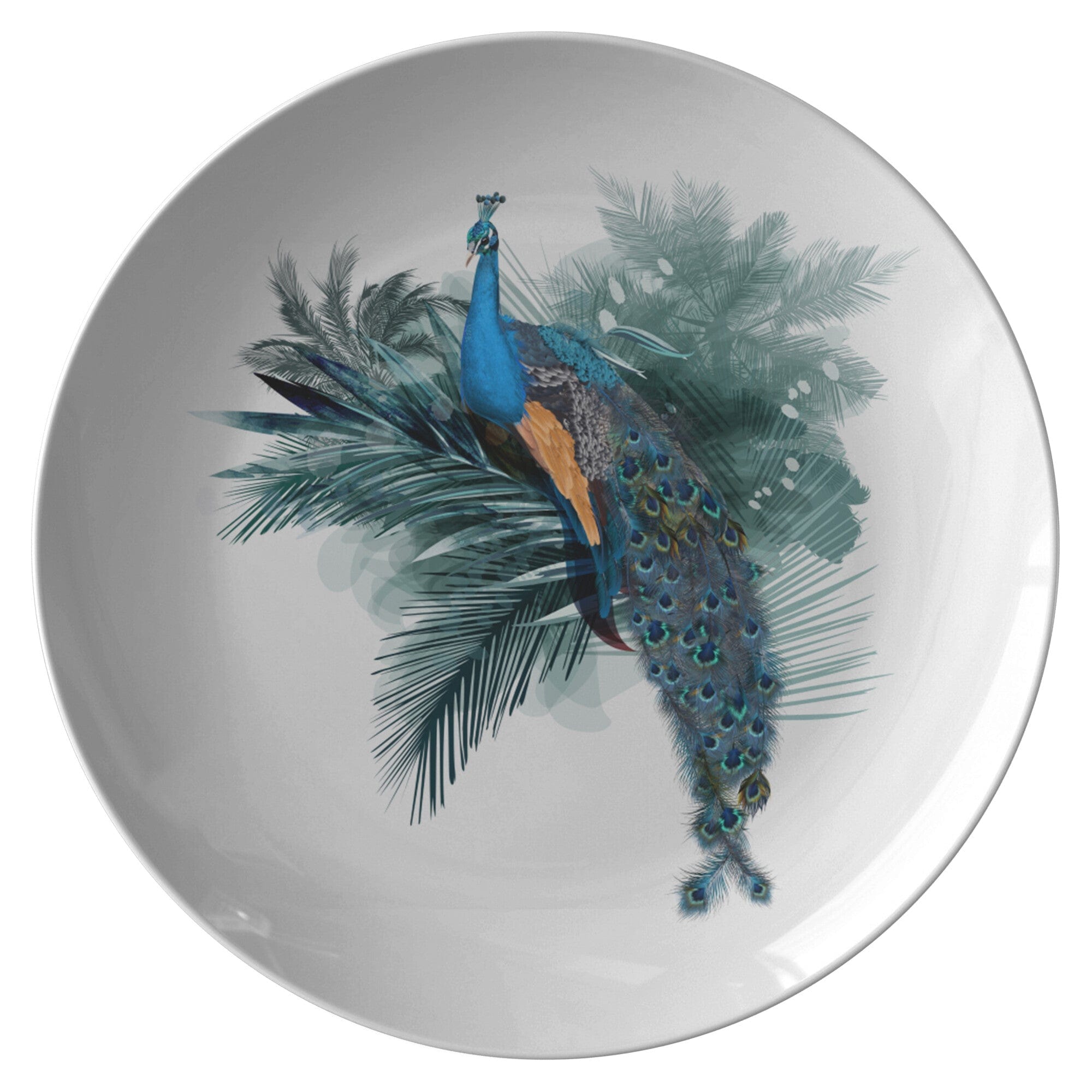 Kate McEnroe New York Peacock Bird Dinner Plate Set Plates