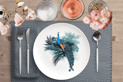 Kate McEnroe New York Peacock Bird Dinner Plate Set Plates Single 9820SINGLE