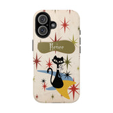 Kate McEnroe New York Personalized Atomic Cat Tough IPhone Cases, Mid Century Modern, Retro Kitschy Starburst, Christmas Gifts, MCM Holiday GiftPhone Cases15202775398296171231
