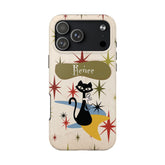 Kate McEnroe New York Personalized Atomic Cat Tough IPhone Cases, Mid Century Modern, Retro Kitschy Starburst, Christmas Gifts, MCM Holiday GiftPhone Cases18183637405683144005