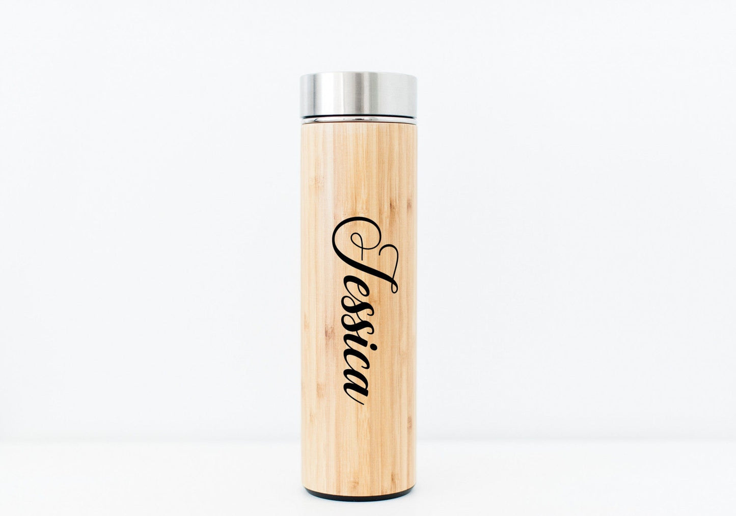 Kate McEnroe New York Personalized Bamboo Water Bottle Laser Engraved Water Bottles QM-11020