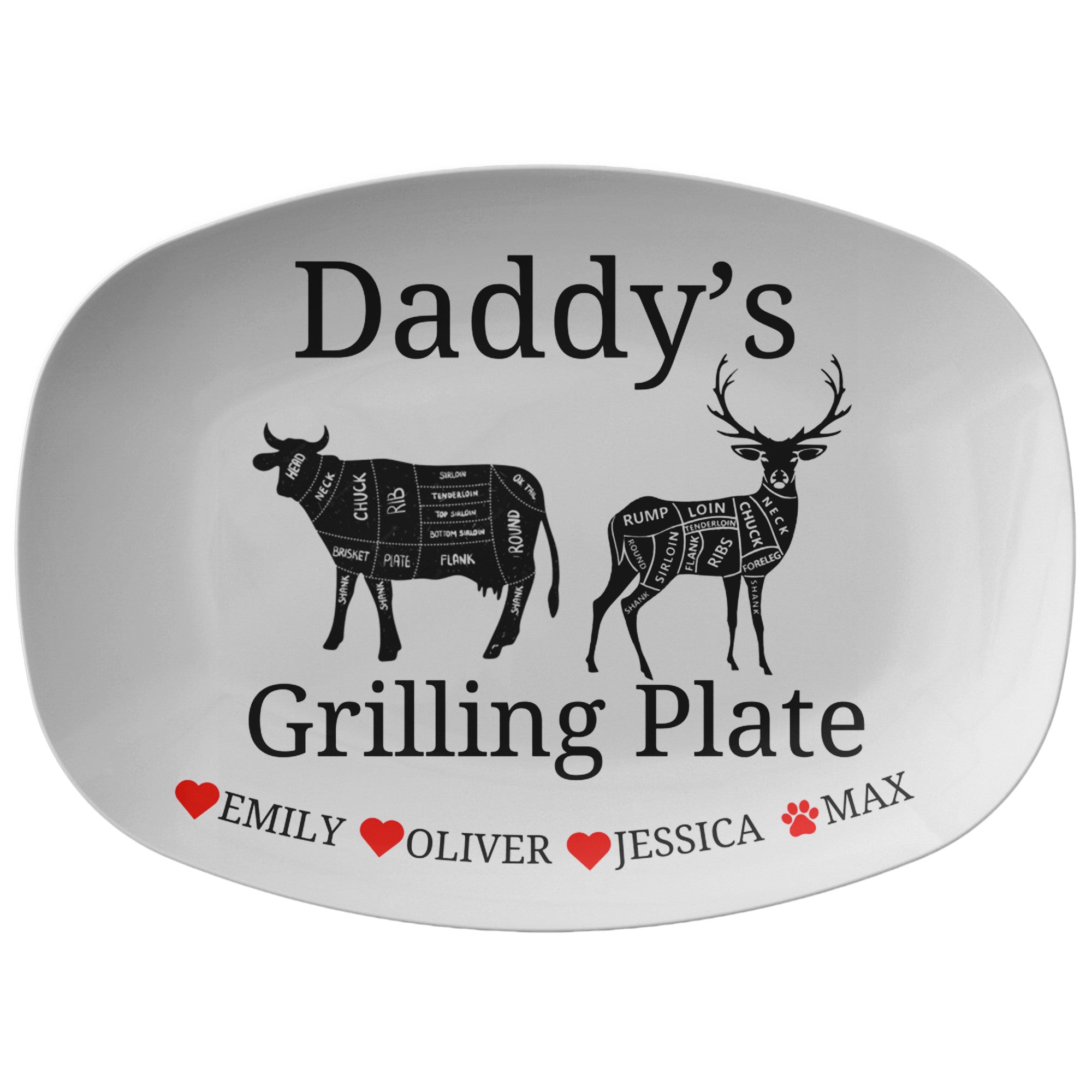 Kate McEnroe New York Personalized BBQ Grilling Platter, Father&