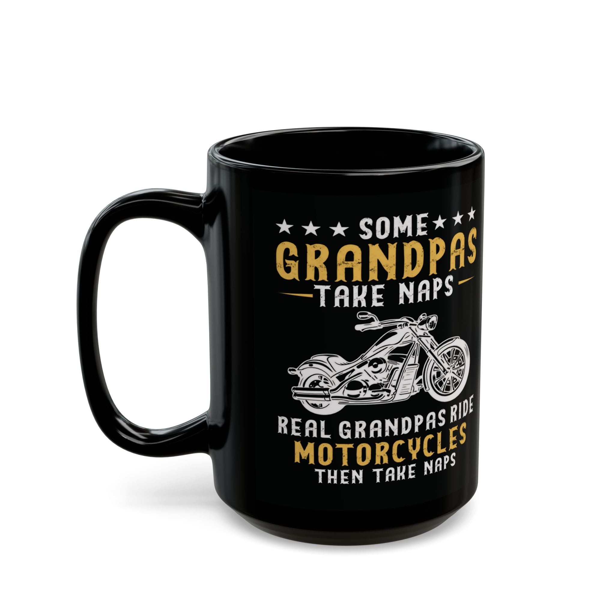 Kate McEnroe New York Personalized Biker Grandpa Mug, Fathers day, Birthday Gift, Real Grandpas Ride Motorcycles Then Take Naps, Funny Biker Granddad GiftMugs21276809137804552685