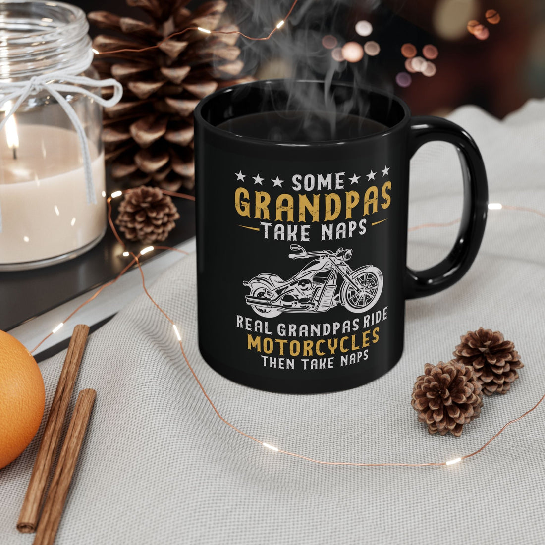 Kate McEnroe New York Personalized Biker Grandpa Mug, Fathers day, Birthday Gift, Real Grandpas Ride Motorcycles Then Take Naps, Funny Biker Granddad GiftMugs21276809137804552685