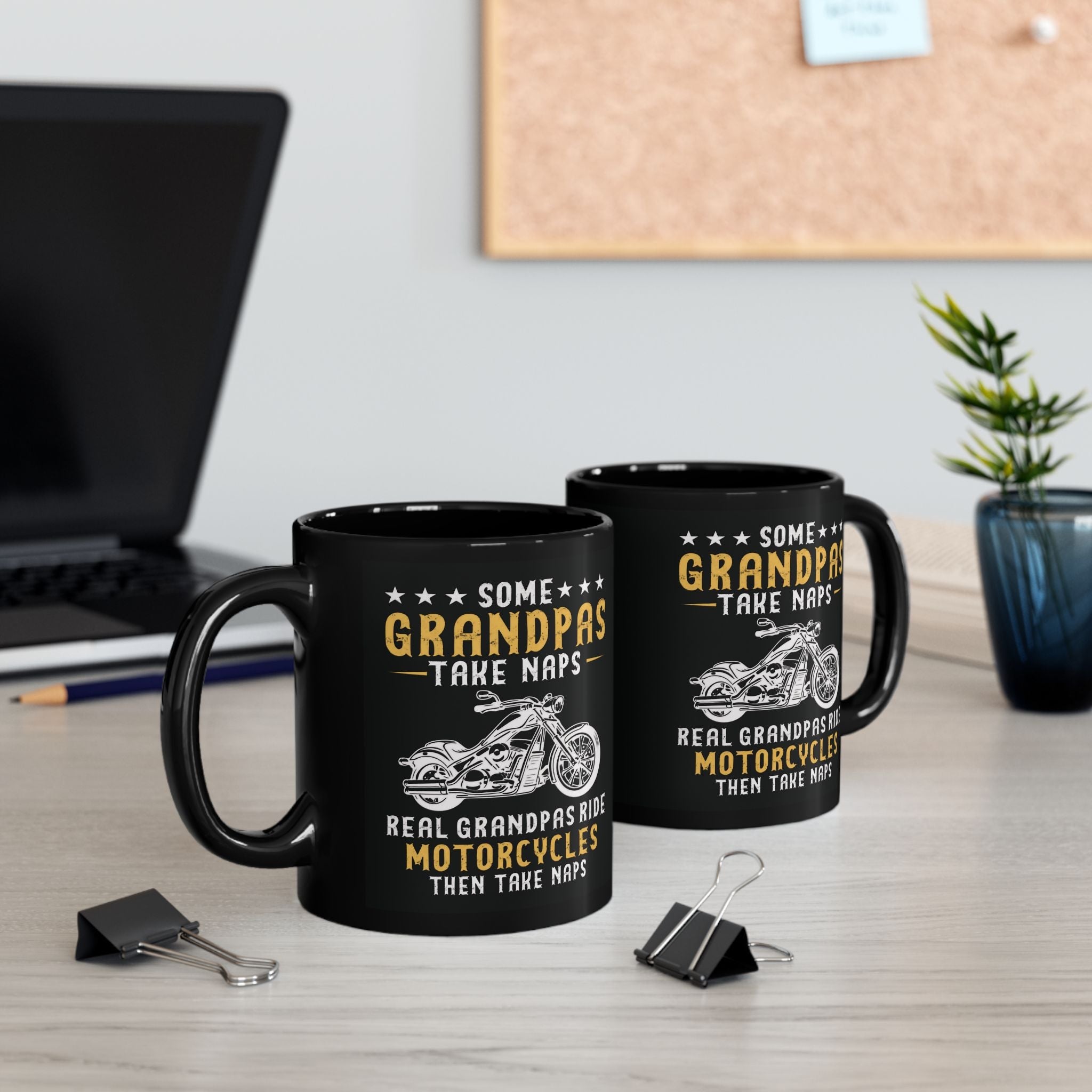 Kate McEnroe New York Personalized Biker Grandpa Mug, Fathers day, Birthday Gift, Real Grandpas Ride Motorcycles Then Take Naps, Funny Biker Granddad GiftMugs21276809137804552685
