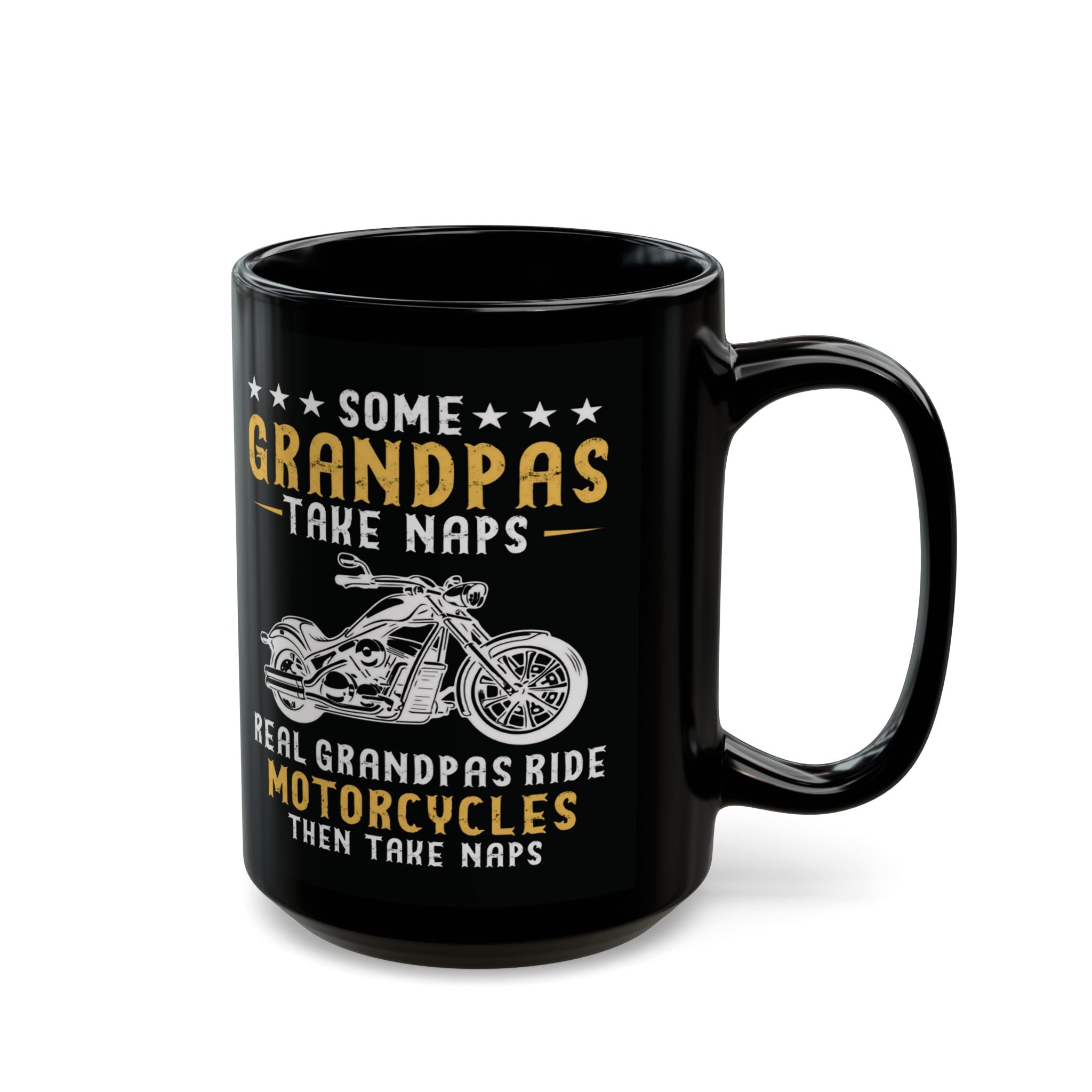 Kate McEnroe New York Personalized Biker Grandpa Mug, Fathers day, Birthday Gift, Real Grandpas Ride Motorcycles Then Take Naps, Funny Biker Granddad GiftMugs21276809137804552685