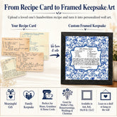 Kate McEnroe New York Personalized Chinoiserie Custom Family Recipe Keepsake Framed Wall ArtFramed Wall Art