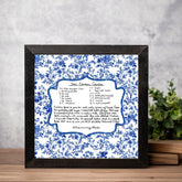 Kate McEnroe New York Personalized Chinoiserie Custom Family Recipe Keepsake Framed Wall ArtFramed Wall Art