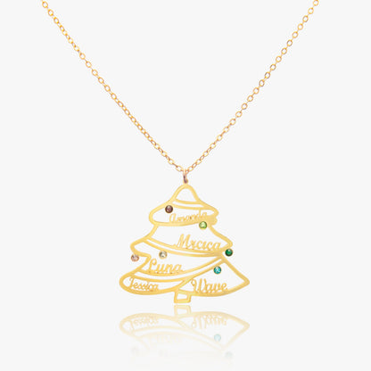 Kate McEnroe New York Personalized Christmas Tree Name Necklace, Family Names Jewelry, Holiday Keepsake GiftNecklacesa098f4ta_001