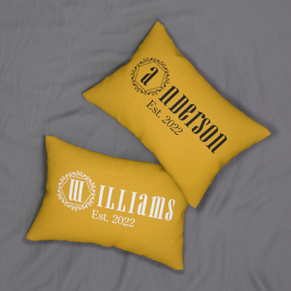 Kate McEnroe New York Personalized Family Name Lumbar Throw Pillow Lumbar Pillows 20" × 14" 32009263102170508225
