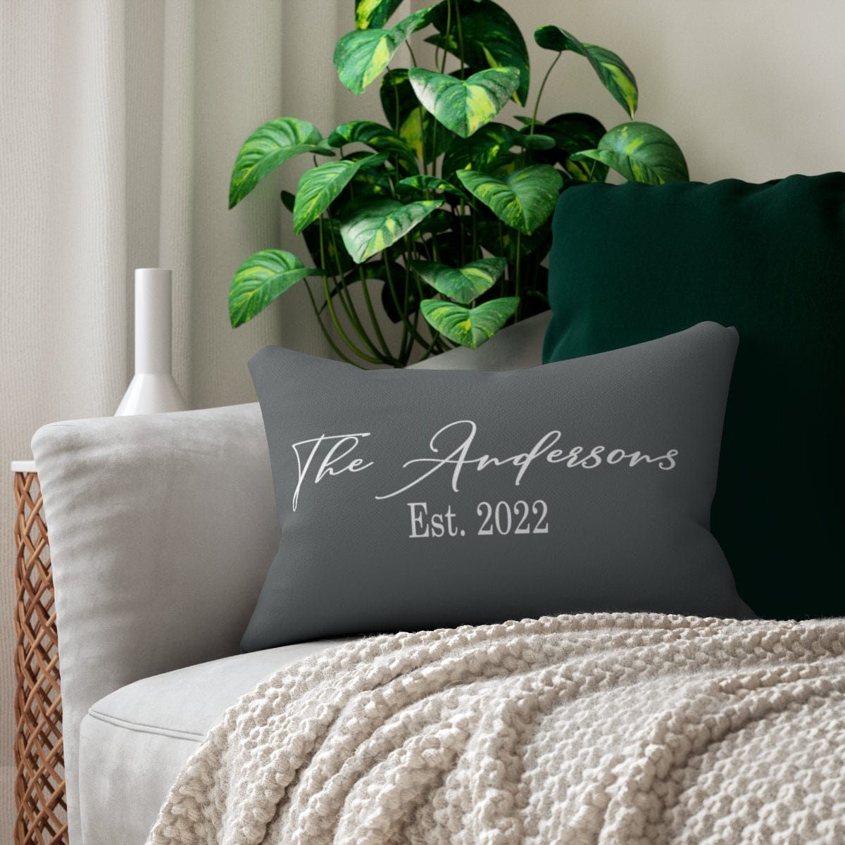 Kate McEnroe New York Personalized Family Name Lumbar Throw PillowLumbar Pillows32009263102170508225