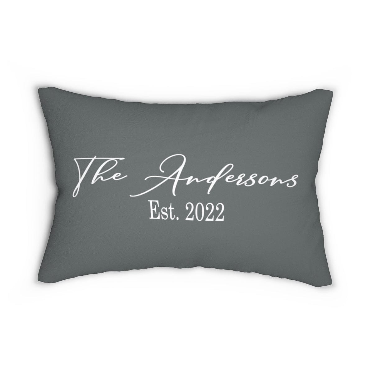 Kate McEnroe New York Personalized Family Name Lumbar Throw PillowLumbar Pillows32009263102170508225