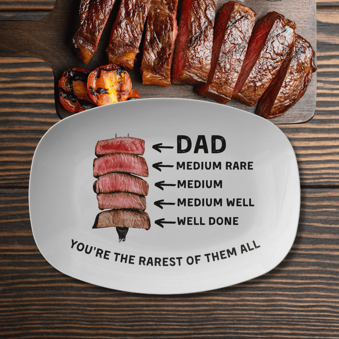 medium rare steak father's day card Ogeby Funny Card, Cute Fathers Day Gift for Dad, You Are the Rarest of Them All Office Products Blank inside Offset printed in Toronto on natural Happy Father's Day! Today's