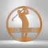 Kate McEnroe New York Personalized Golfer Monogram Steel Sign, Custom Golf Wall Art, Perfect Gift for Men Metal Wall Art Copper / 12" MEM-39-00-12-Copper-Mild Steel-0.06-1