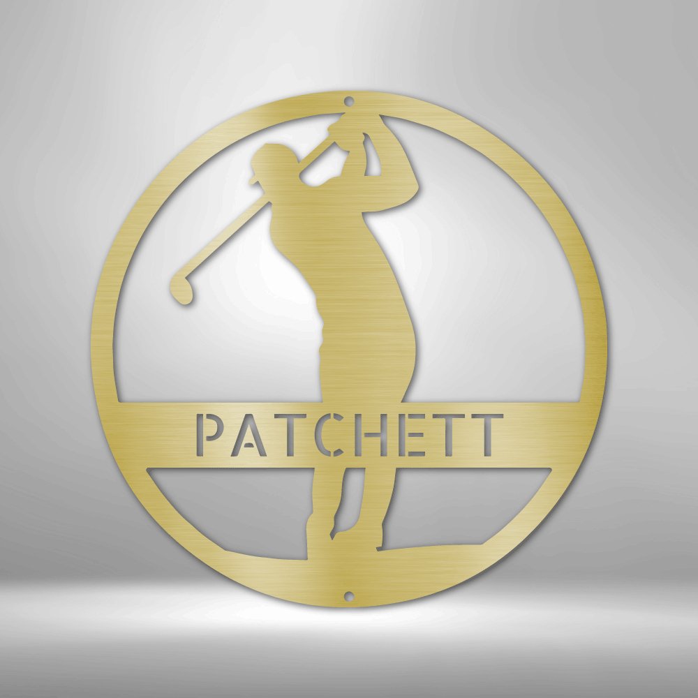 Kate McEnroe New York Personalized Golfer Monogram Steel Sign, Custom Golf Wall Art, Perfect Gift for MenMetal Wall ArtMEM - 39 - 00 - 12 - Gold - Mild Steel - 0.06 - 1