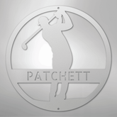 Kate McEnroe New York Personalized Golfer Monogram Steel Sign, Custom Golf Wall Art, Perfect Gift for MenMetal Wall ArtMEM-39-00-12-White