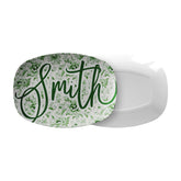 Kate McEnroe New York Personalized Green Chinoiserie Family Name Platter Custom Farmhouse Serving TrayServing PlattersCHISCPSTD2