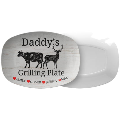 Kate McEnroe New York Personalized Grilling Plate, Custom Meat Cuts BBQ Platter, Dad&