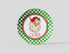 teelaunch Personalized Kids Vintage Santa Gingham Dinner Plate Kitchenware