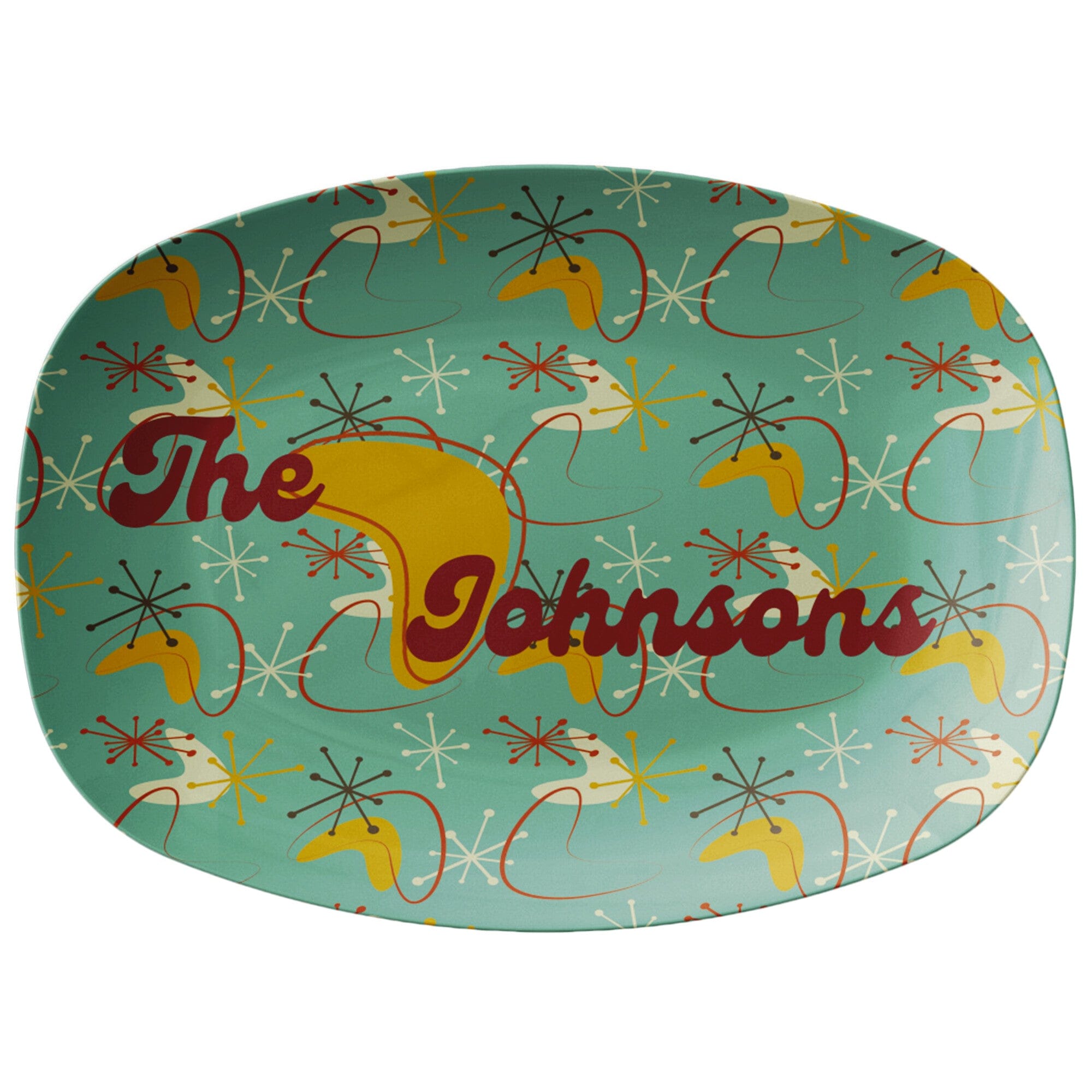 Kate McEnroe New York Personalized Mid Century Modern Serving PlatterServing Platters9727
