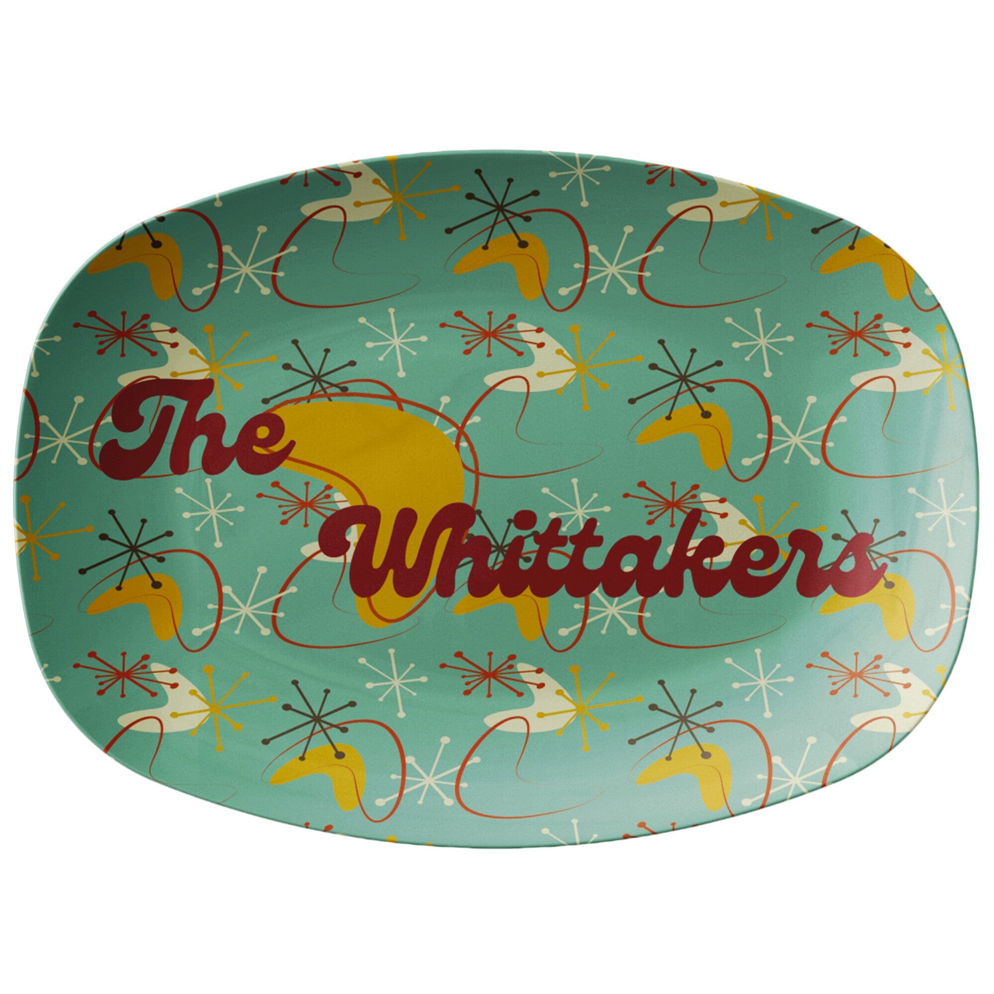 Kate McEnroe New York Personalized Mid Century Modern Serving PlatterServing Platters9727