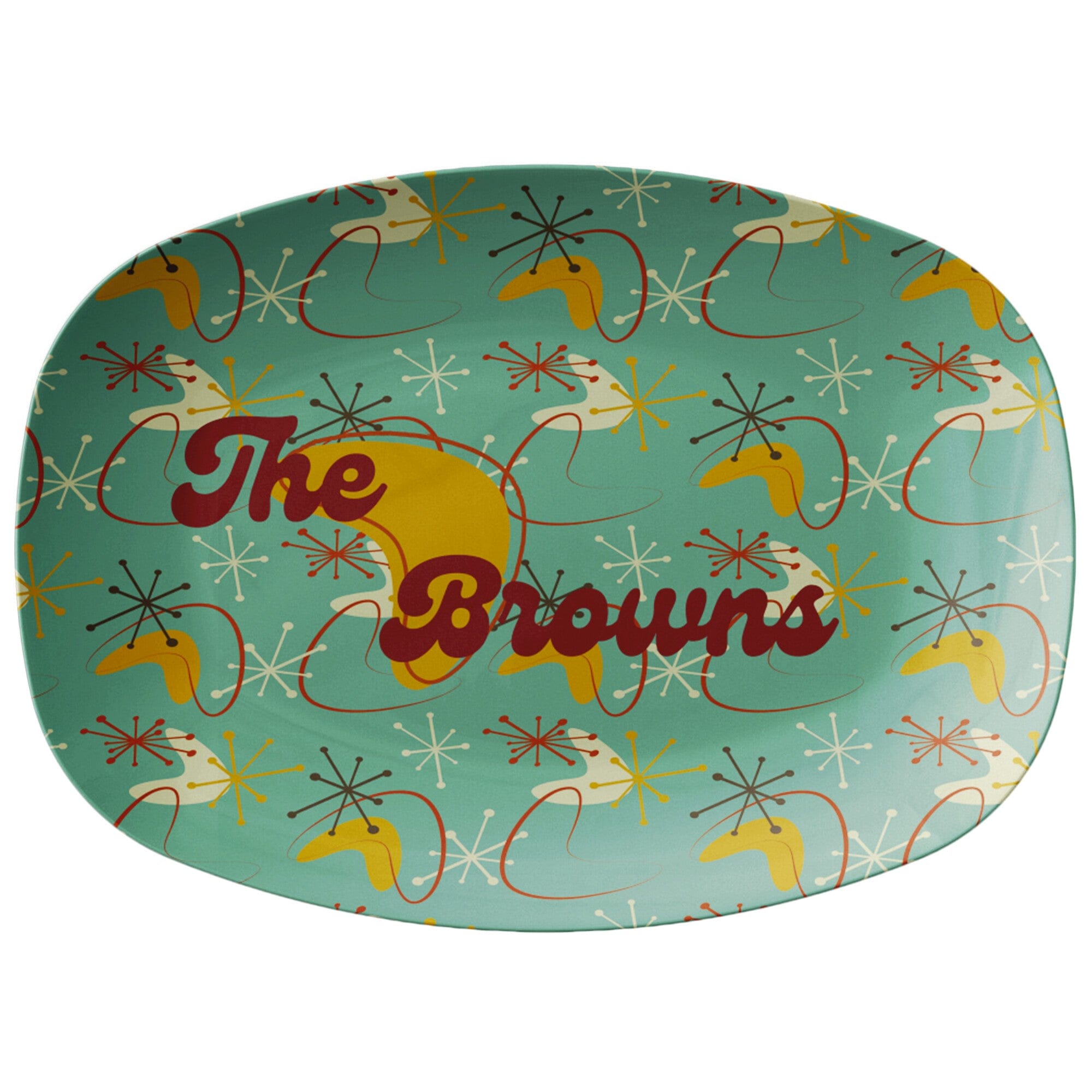 Kate McEnroe New York Personalized Mid Century Modern Serving PlatterServing Platters9727