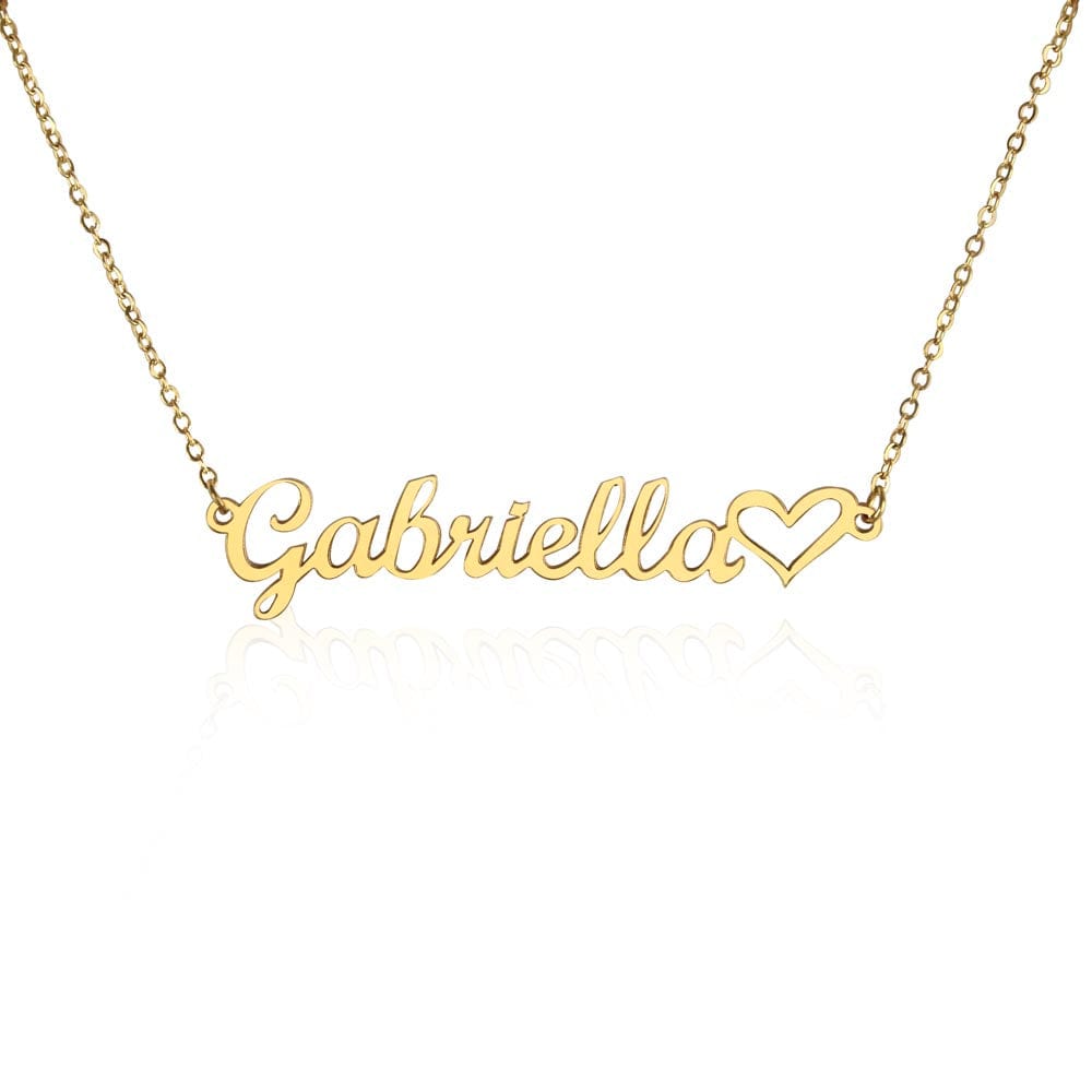 Kate McEnroe New York Personalized Name Necklace with Heart Necklaces 18k Yellow Gold Finish / Standard Box SO-11016186