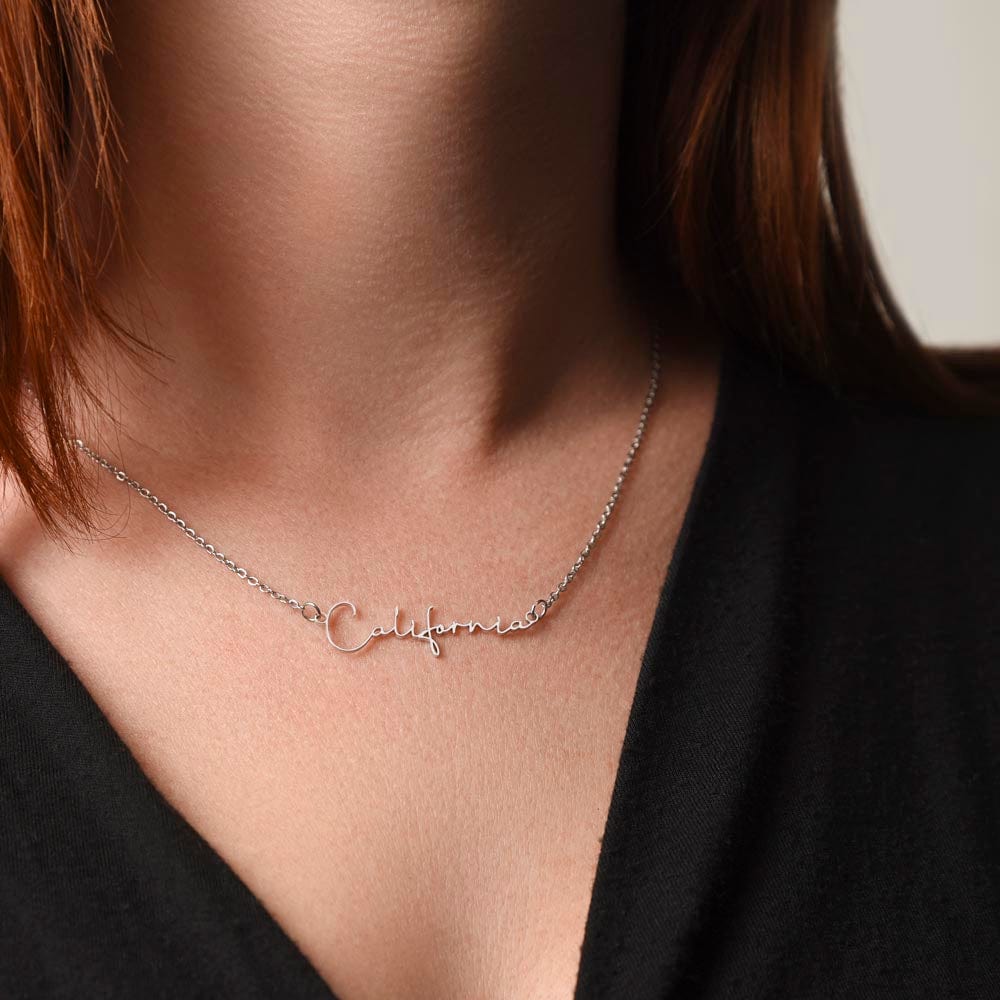 ShineOn Fulfillment Personalized Signature Name Necklace Jewelry