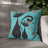 Kate McEnroe New York Pillowcase, Atomic Cat Mid Century Modern Throw Pillow Cover, Retro Boomerang and Starburst Design, 50s Style Teal MCM Cushion CoverThrow Pillow Covers32596856972929706137