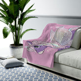 Kate McEnroe New York Pink Unicorn Velveteen Plush Kids BlanketBlankets3549439100