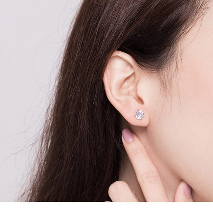 Kate McEnroe New York Platinum Plated 925 Sterling Silver CZ Hypoallergenic Earrings Earrings