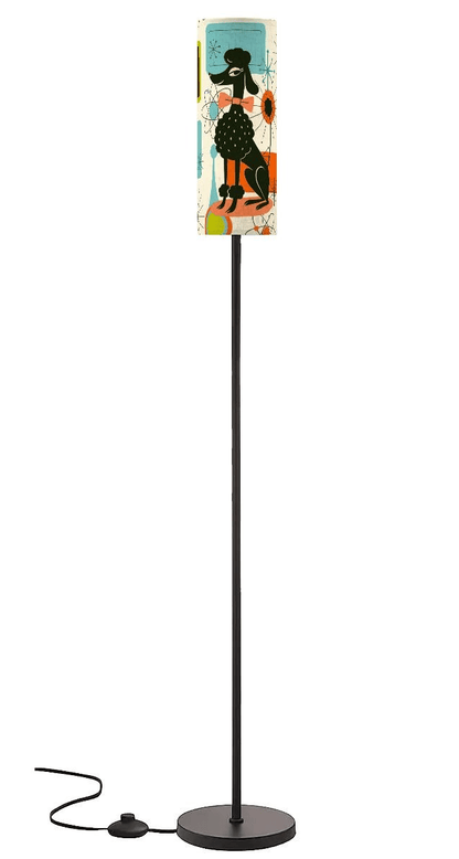 Kate McEnroe New York Poodle Mid Century Modern Floor Lamp, Retro 50s MCM Standing LightSlim Floor LampsS3ZEYxMjhb