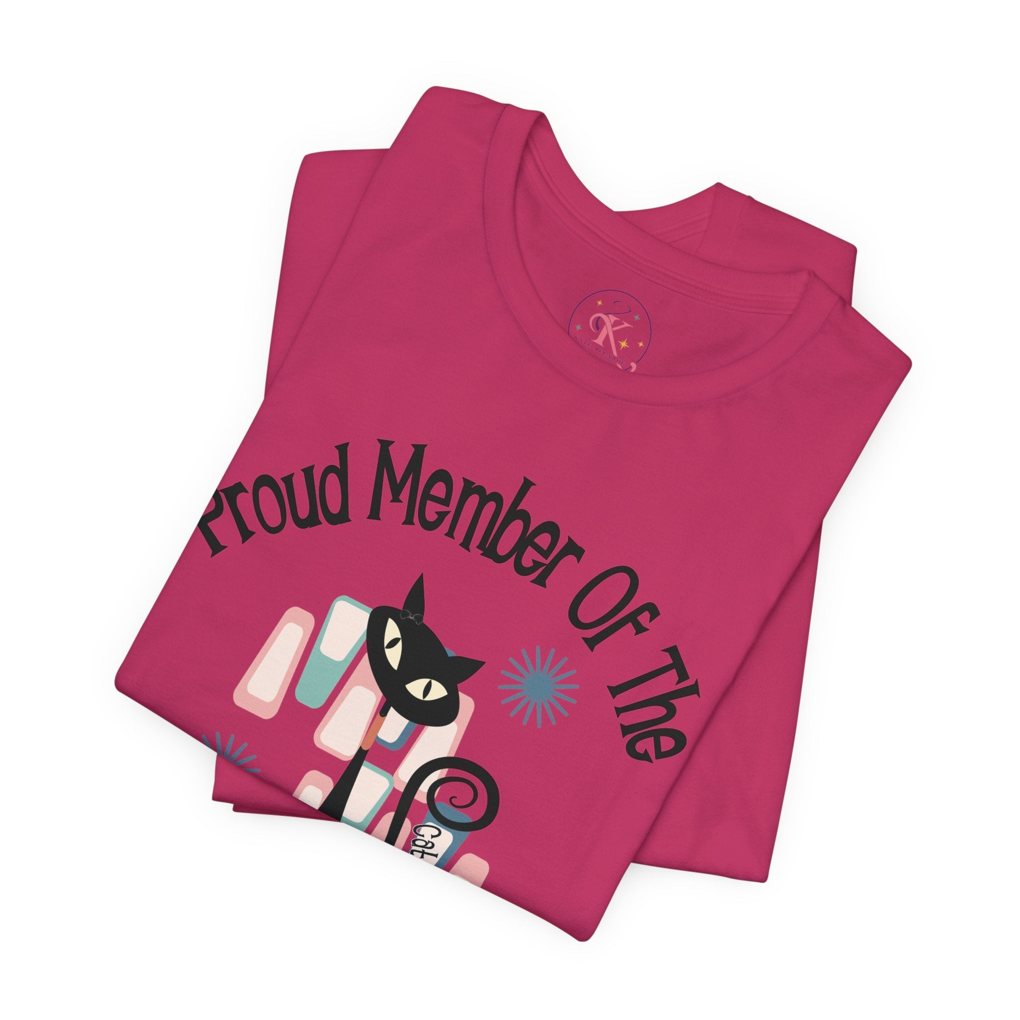 Kate McEnroe New York Proud Member of the Childless Cat Ladies Club T - Shirt, Atomic Kitschy Cat Retro TeeT - Shirts33153699990793083389