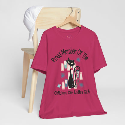 Kate McEnroe New York Proud Member of the Childless Cat Ladies Club T - Shirt, Atomic Kitschy Cat Retro TeeT - Shirts58758388871514426721