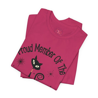 Kate McEnroe New York Proud Member of the Childless Cat Ladies Club T - Shirt, Retro Atomic Kitschy Cat TeeT - Shirt30299128486134139416