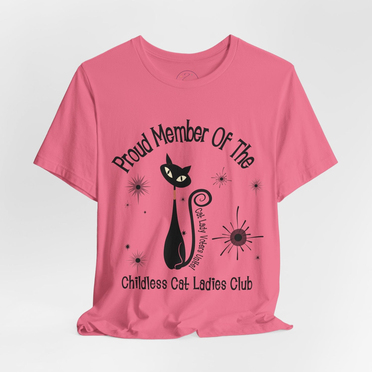 Kate McEnroe New York Proud Member of the Childless Cat Ladies Club T - Shirt, Retro Atomic Kitschy Cat TeeT - Shirt30299128486134139416