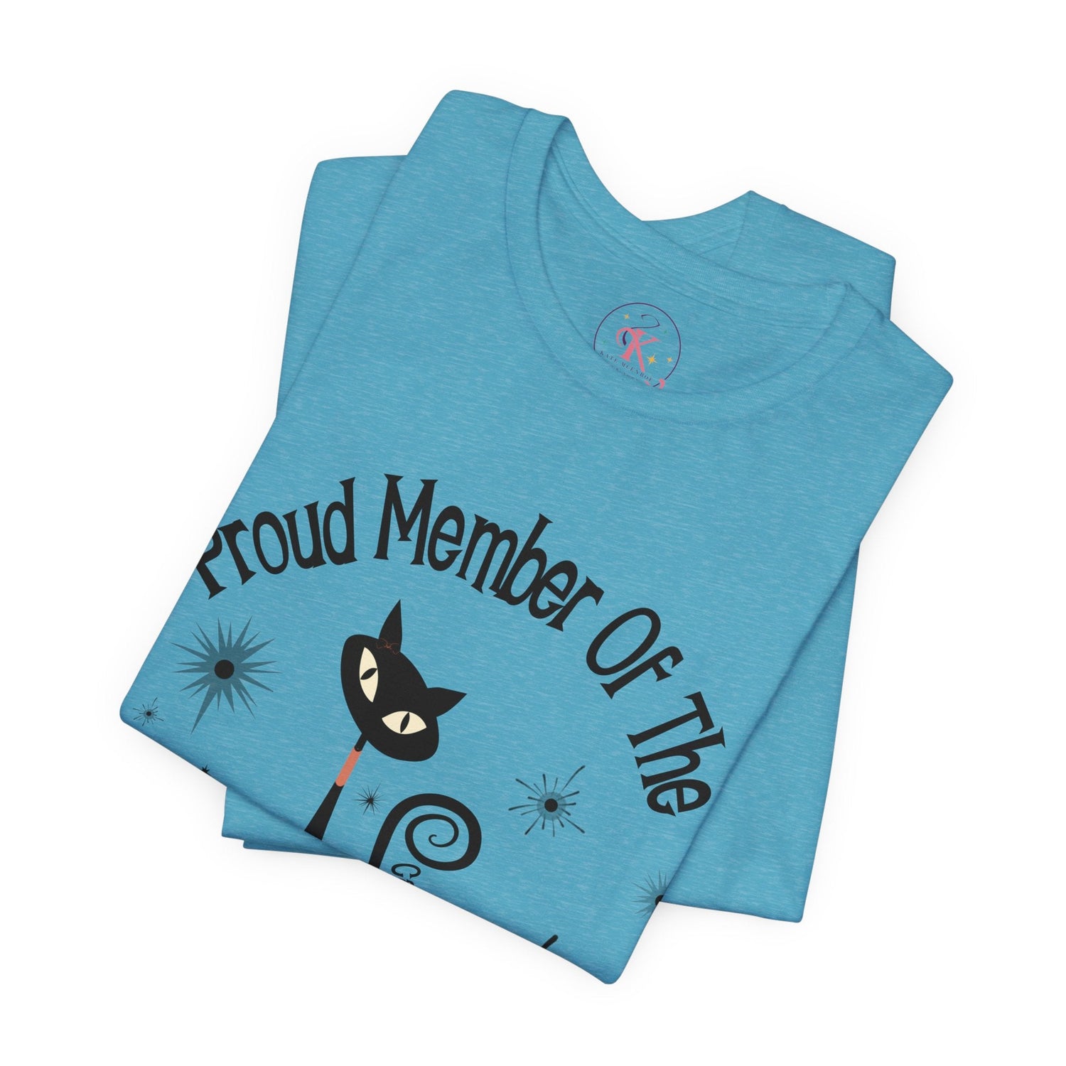 Kate McEnroe New York Proud Member of the Childless Cat Ladies Club T - Shirt, Retro Atomic Kitschy Cat TeeT - Shirt30299128486134139416