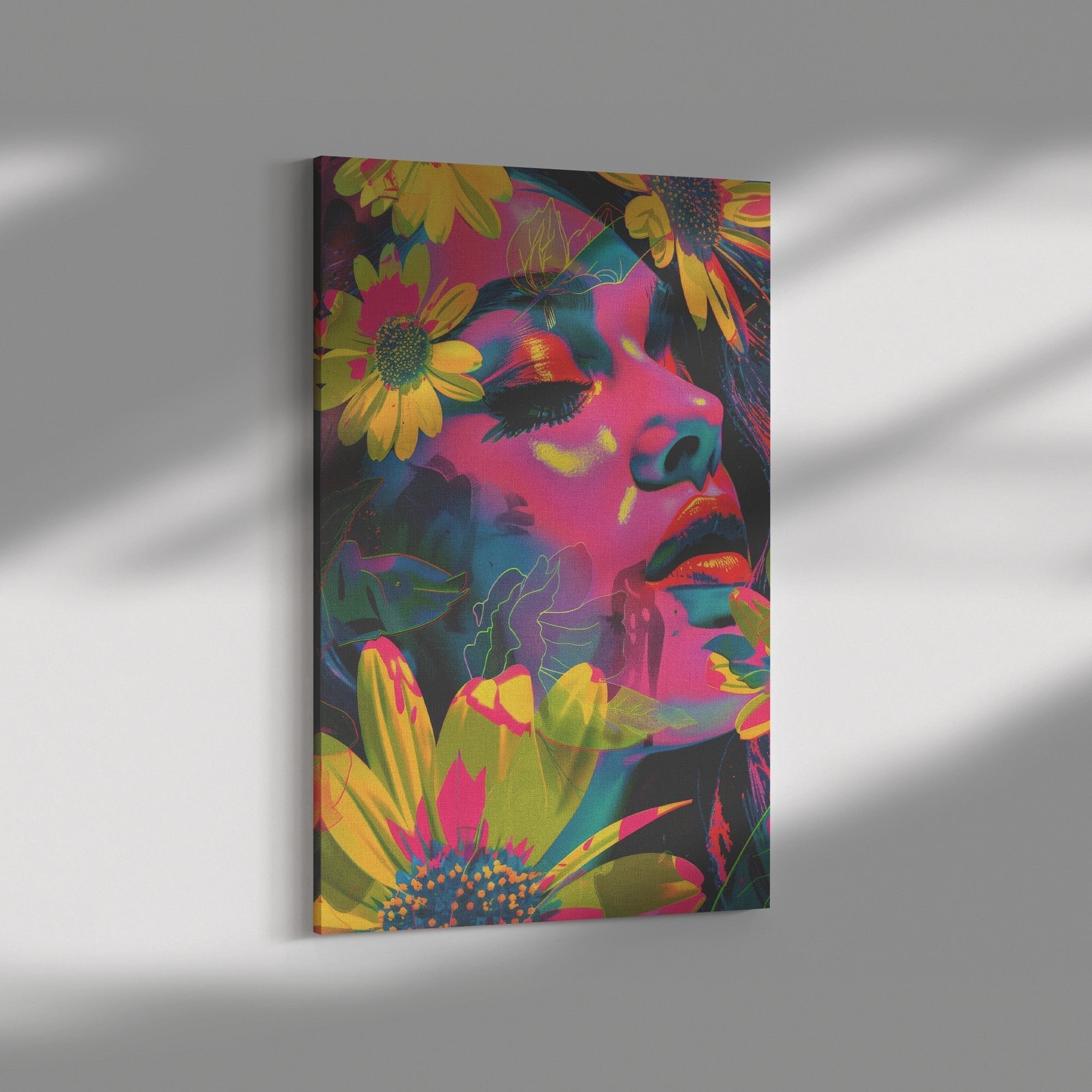 Kate McEnroe New York Psychedelic Bloom Portrait Canvas Wall ArtCanvas Wall Art139004